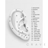 TEARDROP (PEAR-CUT) CZ SWAN 316L SURGICAL STEEL LABRET SET TEARDROP (PEAR-CUT) CZ SWAN 316L SURGICAL STEEL LABRET SET